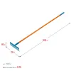 GRINDA PR-12S FIBER, 310 х 80 х 1500 мм, 12 прямых зубцов, углеродистая сталь, фибергласовый черенок, садовые грабли, PROLine (39652)