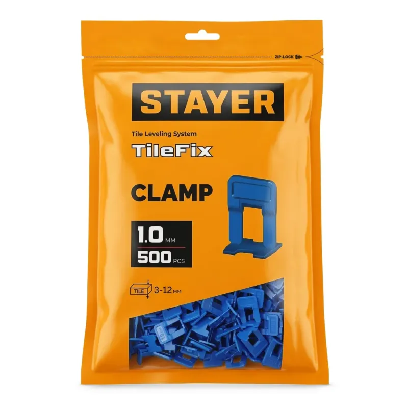 STAYER СВП TileFix, 1,0 мм, 500 шт, система выравнивания плитки ″ворота″ (33845-500)
