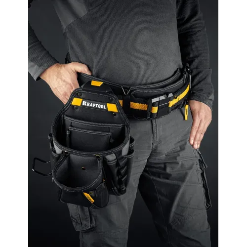 KRAFTOOL KP-27 поясная сумка с быстросъёмным креплением FastClip, 350 х 260 мм (38773)