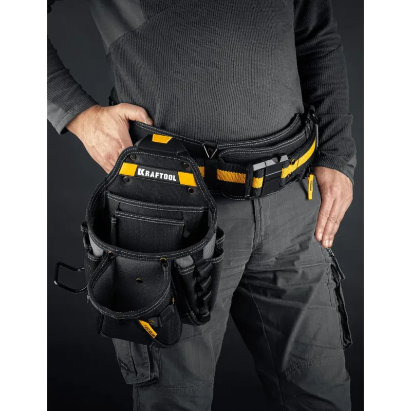 KRAFTOOL KP-27 поясная сумка с быстросъёмным креплением FastClip, 350 х 260 мм (38773)