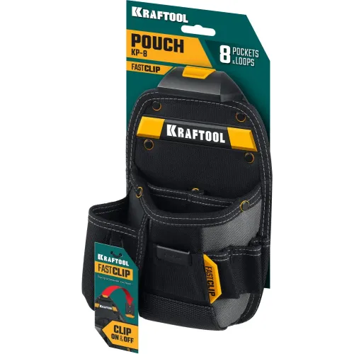 KRAFTOOL KP-8 поясная сумка с быстросъёмным креплением FastClip, 170 х 260 мм (38776)