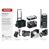 KETER SMART ROLLING, 564 х 373 х 700 мм, (22″), набор пластиковый ящик-тележка + ящик для инструментов + ящик органайзер (38390-22)