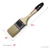 STAYER UNIVERSAL - EURO, 63 мм, 2.5″, светлая натуральная щетина, деревянная ручка, все виды ЛКМ, плоская кисть (0102-063)