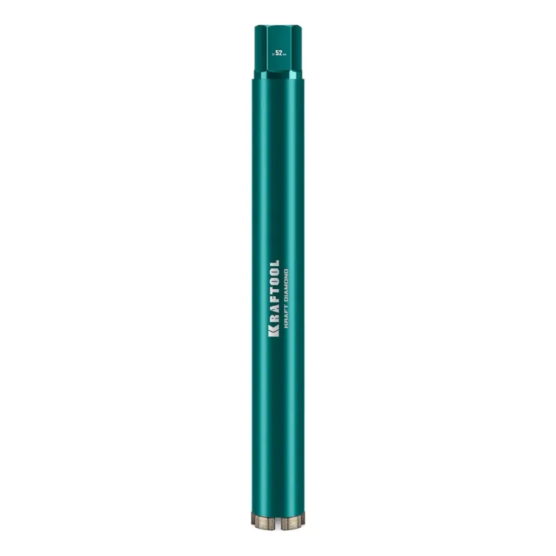 KRAFTOOL DIAMOND 52 мм (450 мм, 1 1/4″, лазерная сварка, сухое сверление с микроударом), алмазная коронка по железобетону (29825-052)