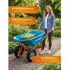 GRINDA GP-22, ударопрочный пластиковый кузов, 110 л, 220 кг, двухколесная, пневматические колеса, тачка садовая PROLine (422406)