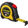 STAYER Leader, 8 м х 25 мм, рулетка с автостопом, Professional (3402-08-25)