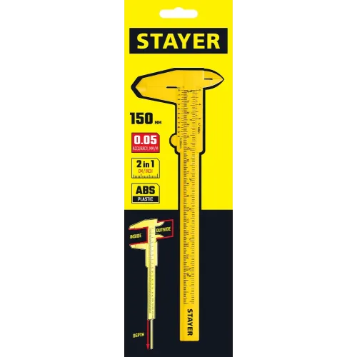 STAYER 150 мм, пластмассовый штангенциркуль (3440)