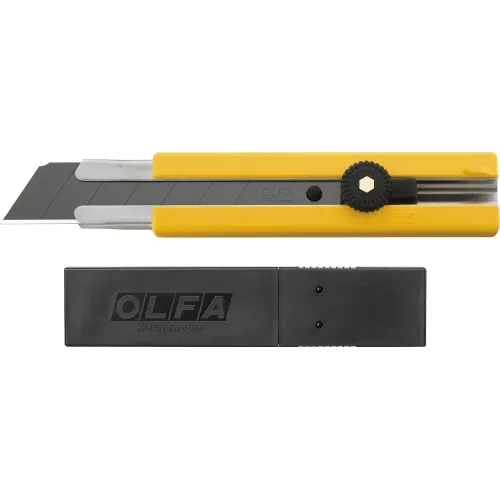 OLFA 25 мм, в комплекте с лезвиями EXCEL BLACK 5 шт, нож (OL-H-1BB/5BB )