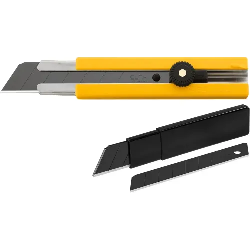 OLFA 25 мм, в комплекте с лезвиями EXCEL BLACK 5 шт, нож (OL-H-1BB/5BB )