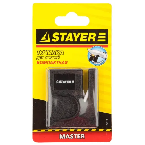STAYER керамическая, для ножей, компактная точилка (47511)