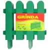 GRINDA Штакетник, 29 х 224 см, зеленый, 7 секций, декоративный забор (422209-G)