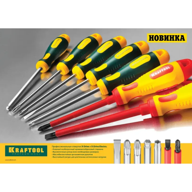 KRAFTOOL SL6.5 х 150 мм, высоковольтная отвертка (250083-6.5-150)