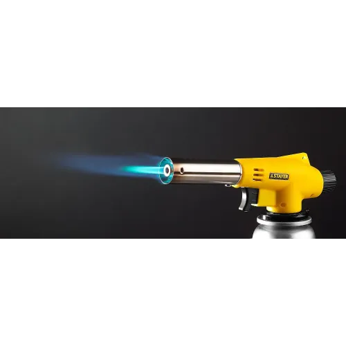STAYER MaxTerm MG200, 1300°C, газовая горелка с пьезоподжигом на баллон с цанговым соединением (55584)