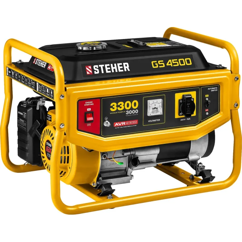 STEHER 3300 Вт, бензиновый генератор (GS-4500)