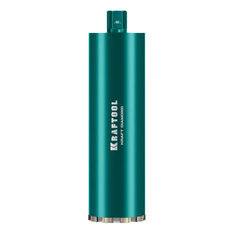 KRAFTOOL DIAMOND 132 мм (450 мм, 1 1/4″, лазерная сварка, сухое сверление с микроударом), алмазная коронка по железобетону (29825-132)