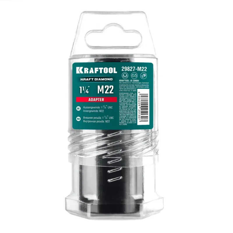KRAFTOOL М22 - 1 1/4″, Адаптер для алмазных коронок (29827-М22)