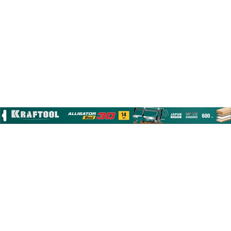 KRAFTOOL Alligator 3D, 600 мм, полотно по дереву для прецизионного стусла (15451-600-2)