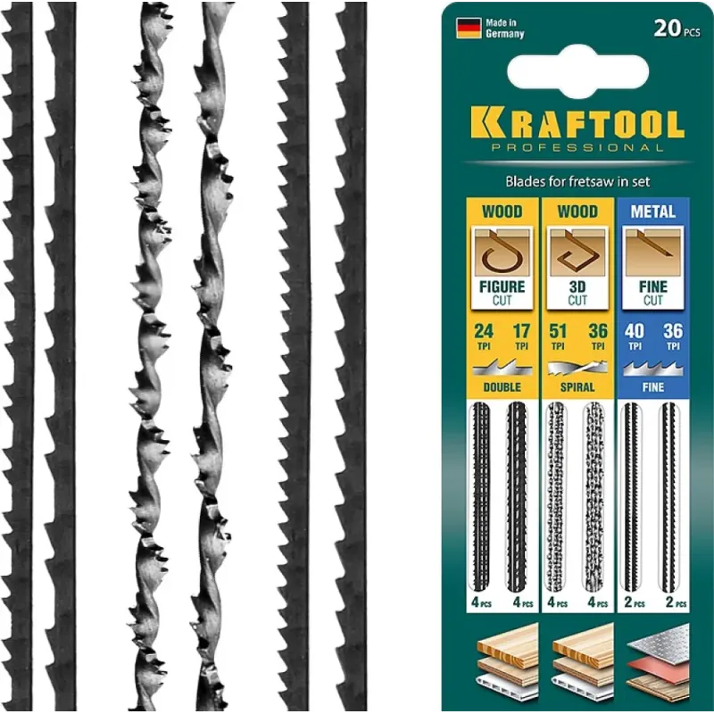 KRAFTOOL 130 мм, полотна для лобзика (15348-H20)