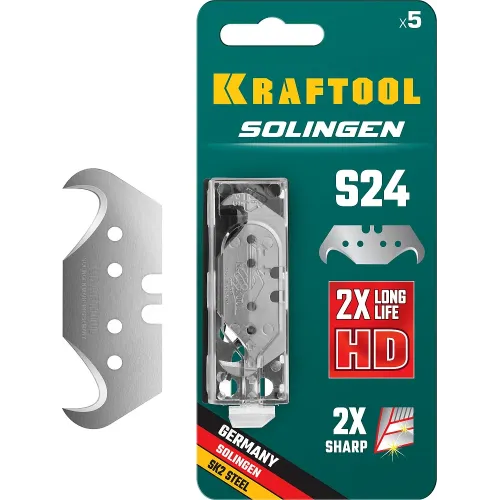 KRAFTOOL Solingen-S24, 5 шт, крюковидные лезвия (09643-S5)