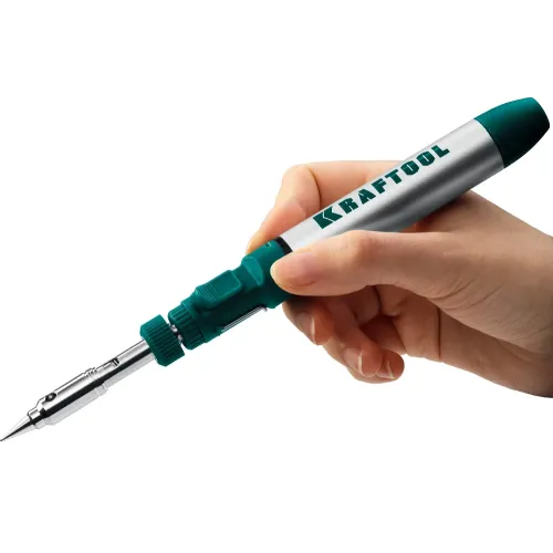 KRAFTOOL SolderGas, 70 A, 30 - 70 Вт, 1300°С, горелка, фен, набор 3 в 1, газовый паяльник (55504-H3)