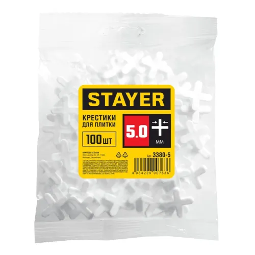 STAYER 5 мм, 100 шт, крестики для плитки (3380-5)