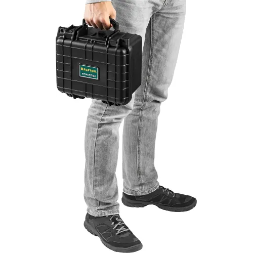 KRAFTOOL PANZER-10, 270 х 240 х 170 мм, (10″), IP55, ударопрочный пластиковый ящик (38251-10)