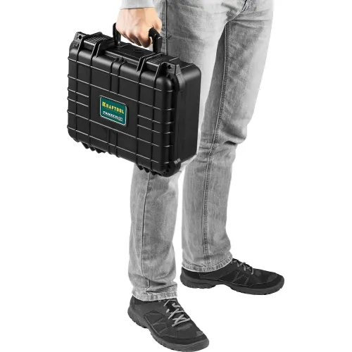 KRAFTOOL PANZER-13, 340 х 290 х 150 мм, (13″), IP55, ударопрочный пластиковый ящик (38251-13)