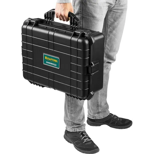 KRAFTOOL PANZER-20, 510 х 400 х 190 мм, (20″), IP55, ударопрочный пластиковый ящик (38251-20)