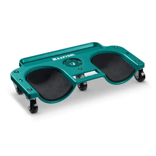 KRAFTOOL KRAFT BOARD на единой, базе, 5 колёс, лоток для инструментов, нагрузка до 110кг, строительные наколенники на колёсах (11513)