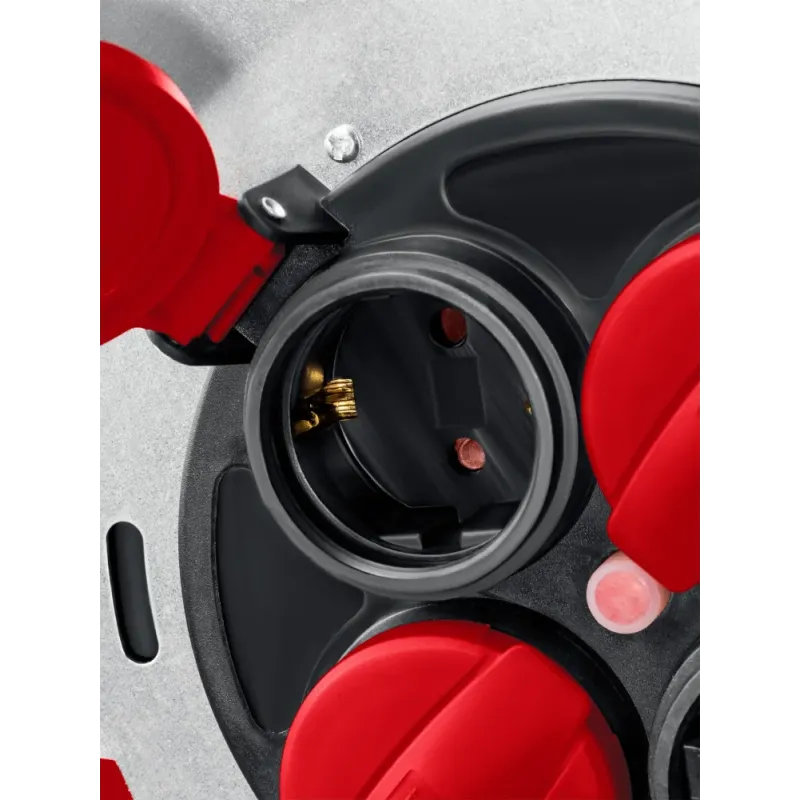 KRAFTOOL HEAVY DUTY 4.0, КГ 3х2.5 50м 4000Вт IP44, силовой удлинитель на стальной катушке (55086-50)