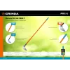 GRINDA PH-180 FIBER, 180 х 125 х 1360 мм, нержавеющая сталь, трапециевидный профиль, фибергласовый черенок, мотыга, PROLine (39592)