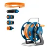 GRINDA HRK-25, шланг 25м x 1/2″, поливочный набор 4 предмета, стальные опоры, катушка со шлангом в комплекте ProLine (428460)