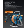 GRINDA HRK-25, шланг 25м x 1/2″, поливочный набор 4 предмета, стальные опоры, катушка со шлангом в комплекте ProLine (428460)