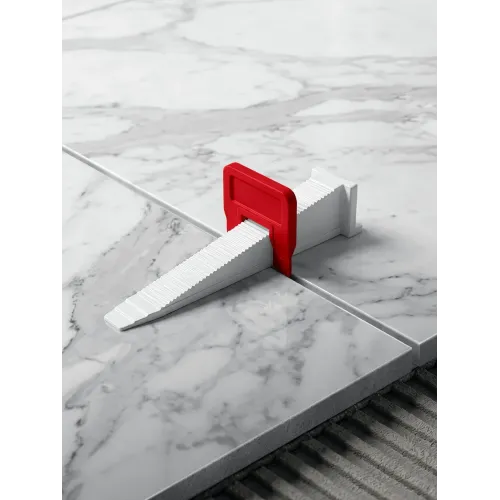 STAYER СВП TileFix, комплект: 0,5 мм, зажим + клин, 50 + 50 шт, система выравнивания плитки ″ворота″ (33840-H50)