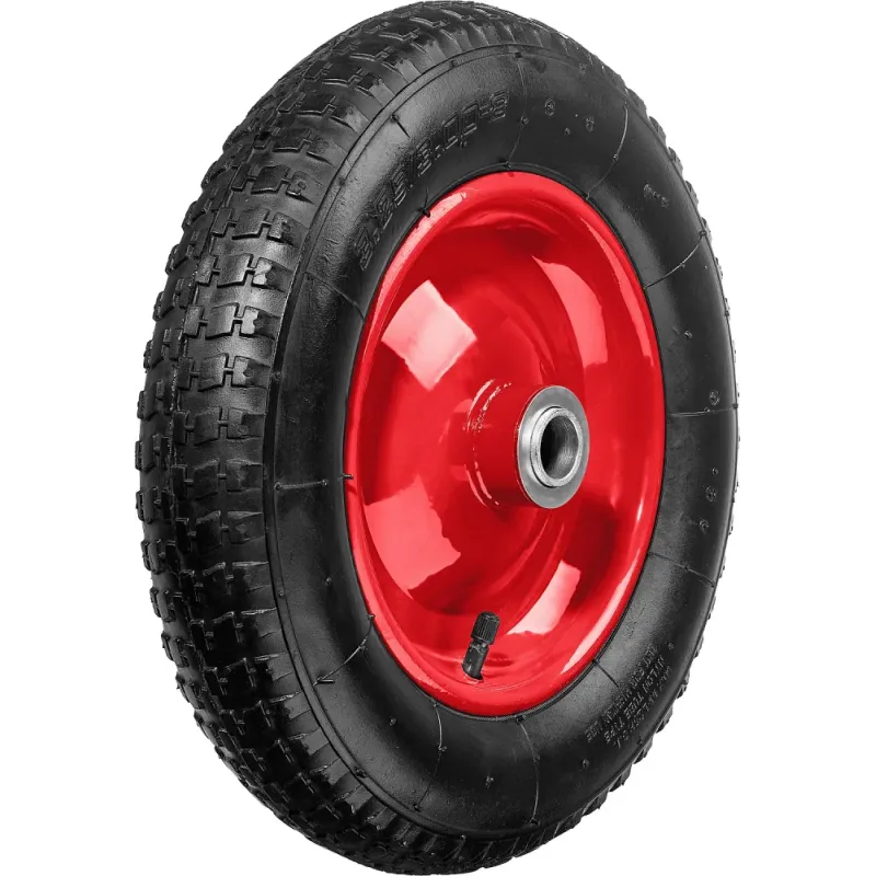 ЗУБР КП-2, 3.25″ х 360 мм, для тачек (арт. 39950 39952), стальной диск, подшипник - 25,4 мм, пневматическое колесо (39955-2)