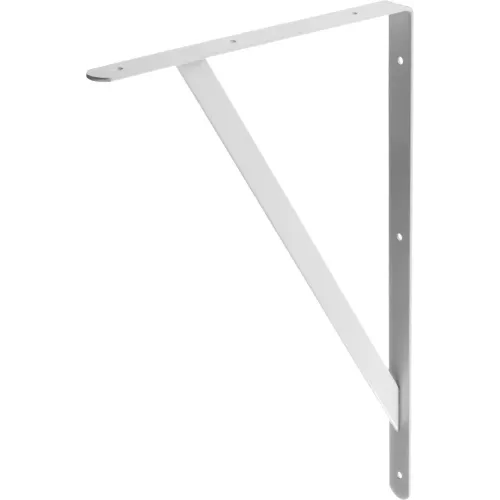STAYER 500 х 330 х 30 х 4 мм, белый, усиленный уголок-кронштейн (37424-1)