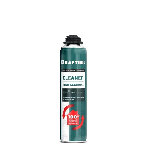 KRAFTOOL CLEANER, 500 мл, очиститель монтажной пены (41189)