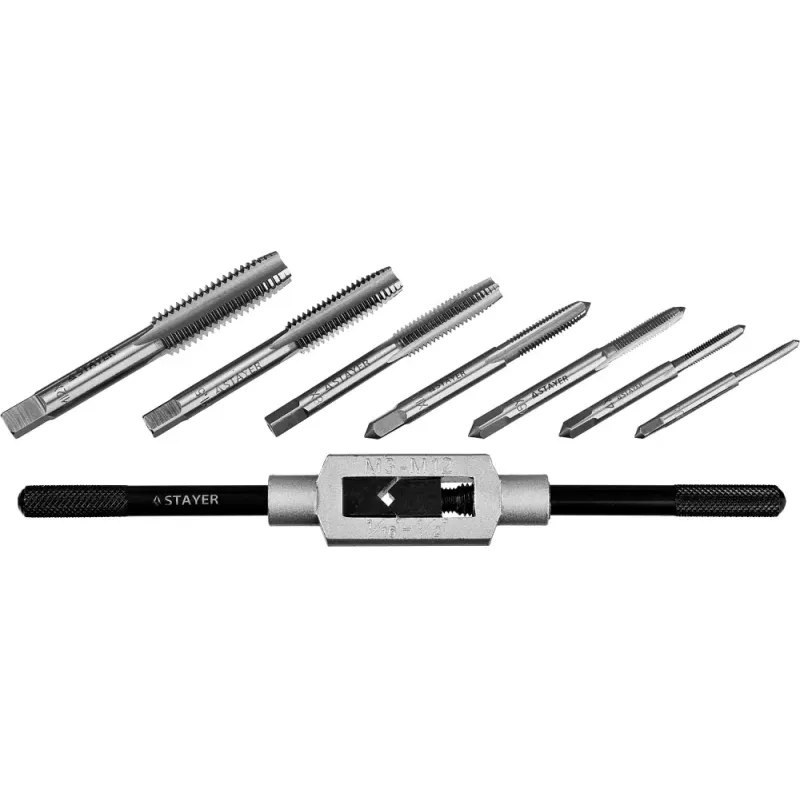 STAYER MaXCut, 8 предметов, инструментальная сталь, набор метчиков (28016-H8)