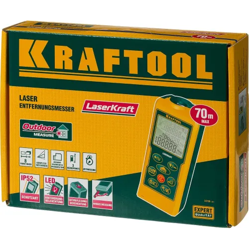 KRAFTOOL Laser-Kraft, 70 м, лазерный дальномер (34760)