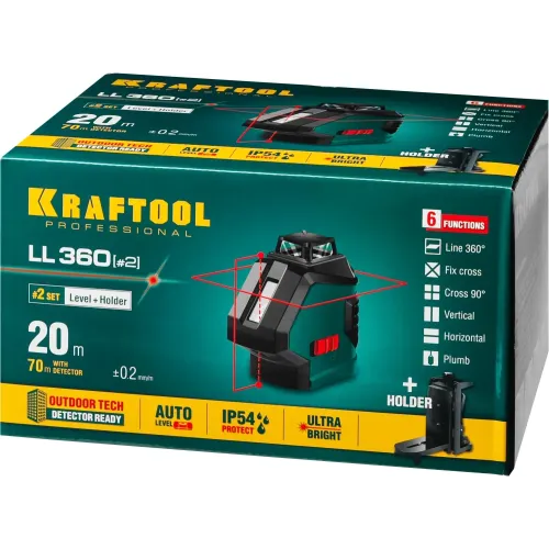 KRAFTOOL LL360 #2, лазерный нивелир (34645-2)