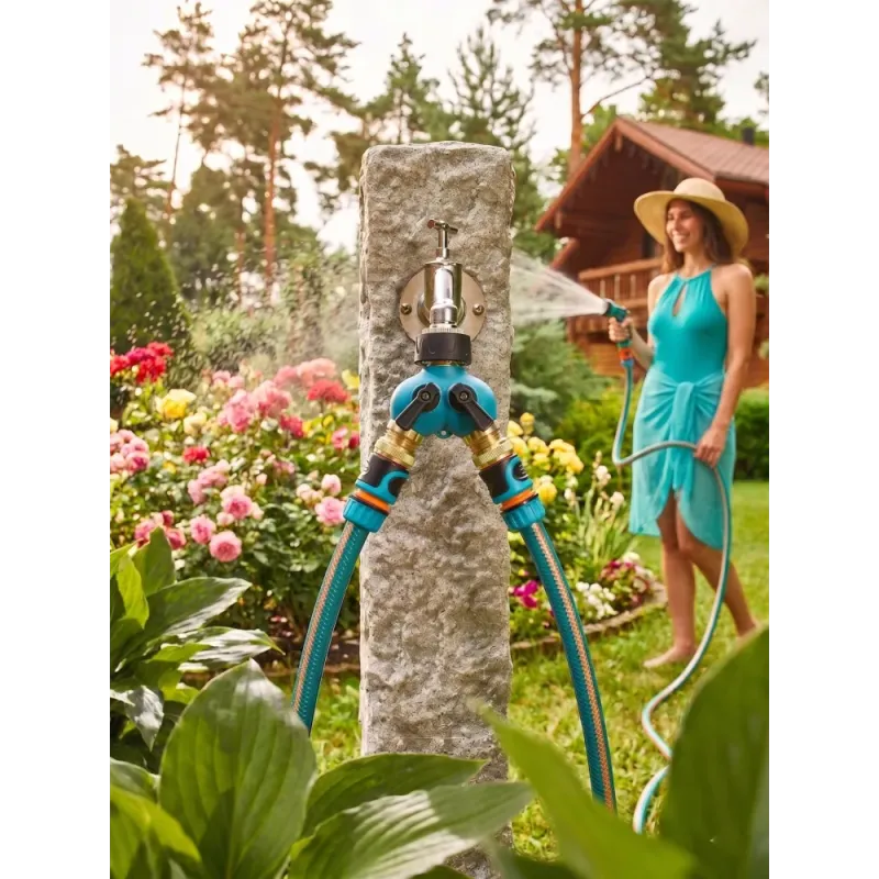 GRINDA BS-1, диаметр 3/4″ - 1″, двухканальный, с внутренней резьбой, из латуни, поливочный распределитель, PROLine (426112)