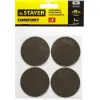 STAYER d 50 мм, самоклеящиеся, фетровые, 4 шт, коричневые, мебельные накладки (40910-50)