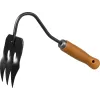 GRINDA ProLine 120х86х265 мм, 3-х зубые, деревянная ручка, грабли-рыхлитель (421514)