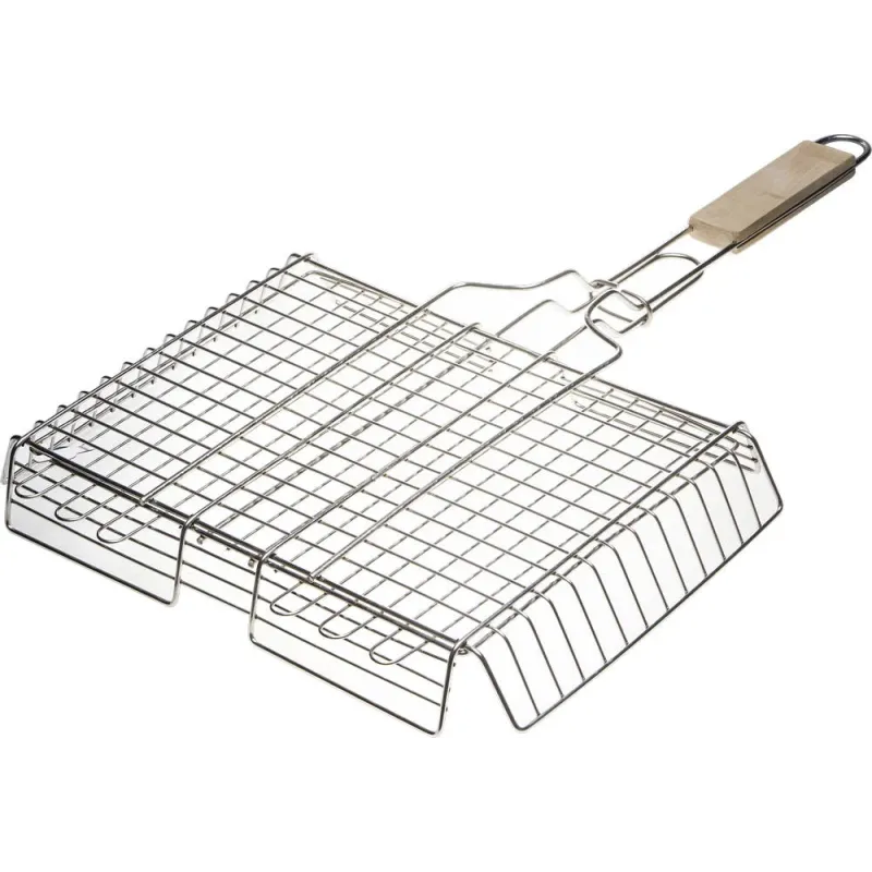 GRINDA Barbecue, 340 х 260 мм, нержавеющая сталь, объемная решетка-гриль (424732)
