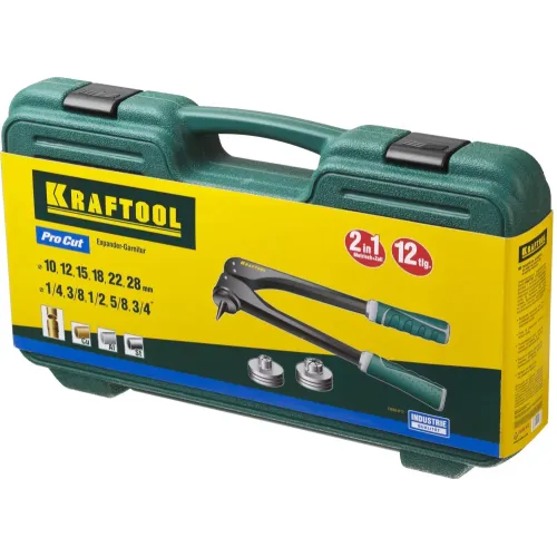 KRAFTOOL Pro Cut, 10 - 28 мм, 1/4 - 7/8″, расширитель-калибратор для труб (23650-H12)
