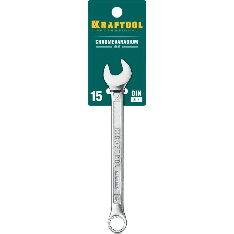 KRAFTOOL 15 мм, комбинированный гаечный ключ (27079-15)