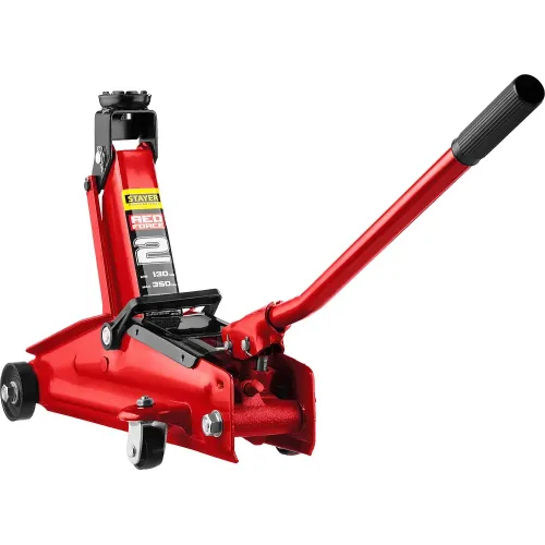 STAYER R-28 RED FORCE, 2 т, 130 - 350 мм, подкатной домкрат для легковых а/м, Professional (43153-2)