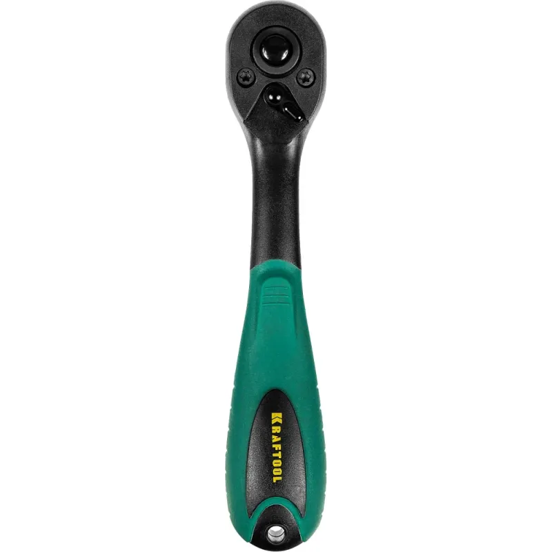 KRAFTOOL 1/4″, 72 зубца, пластиковое покрытие, трещотка для торцовых головок (27796-1/4)