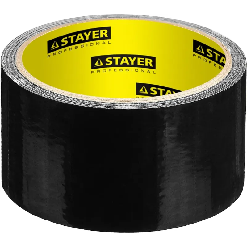 STAYER 48 мм, 10 м, черная, армированная лента, Professional (12086-50-10)