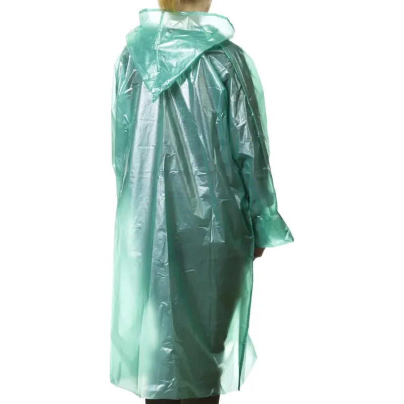 STAYER полиэтилен, зеленый, S-XL, 50 микрон, плащ-дождевик (11610)
